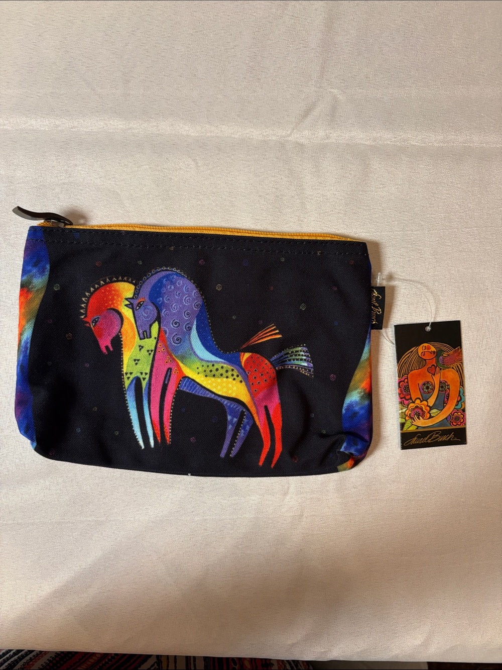 Laurel Burch Horse Print Zip Pouch - Multicolor
